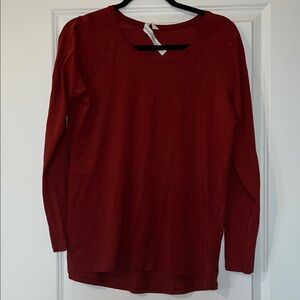 Lululemon Athletica Rich Red Long Sleeve Tee
